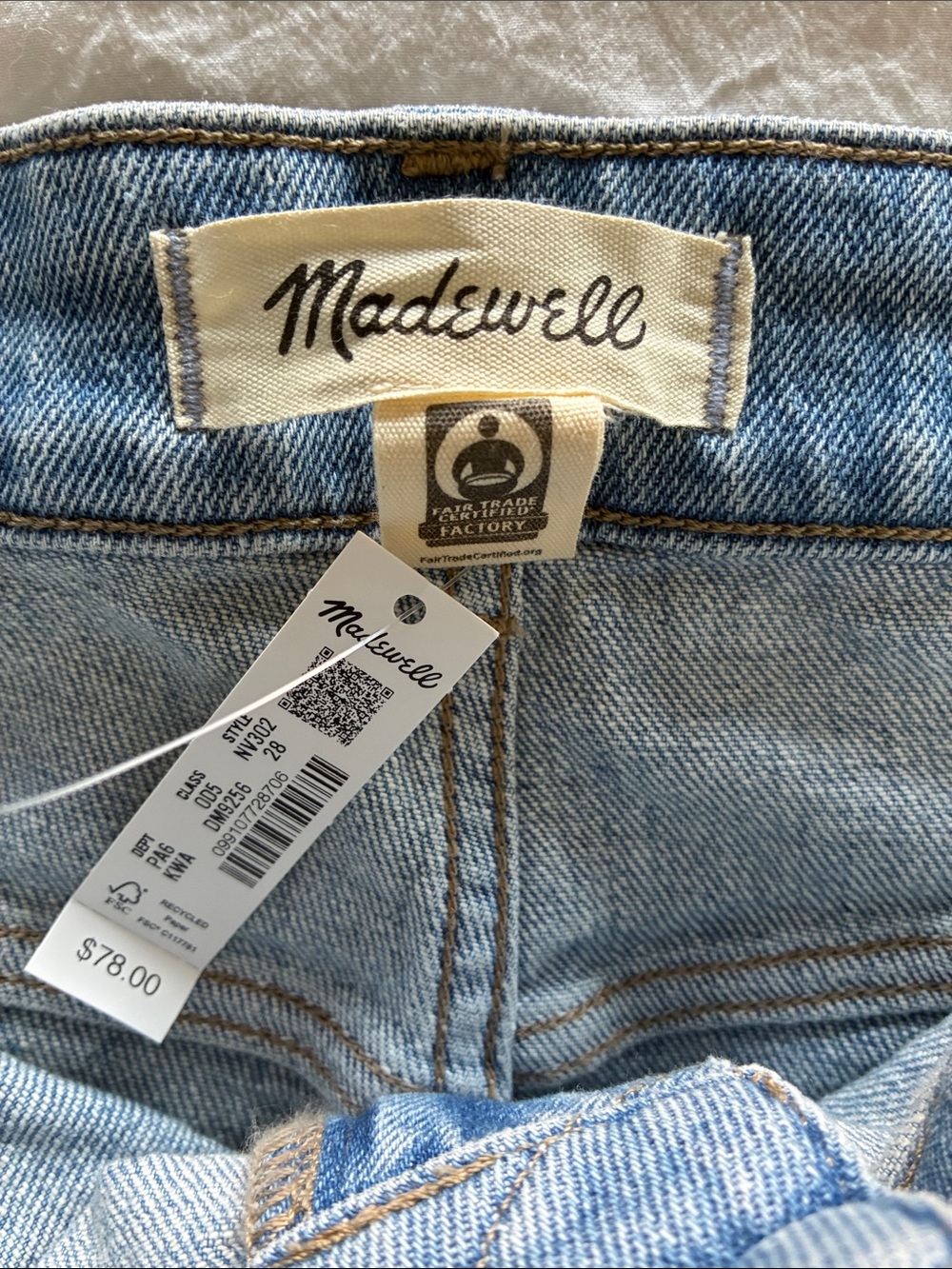 Madewell Light Blue Denim High-Rise Shorts - Picture 5 of 6